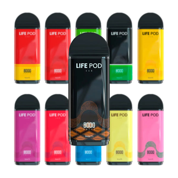 CAIXA LIFE POD 8.000 PUFFS CARTUCHO  - 10 UNIDADES