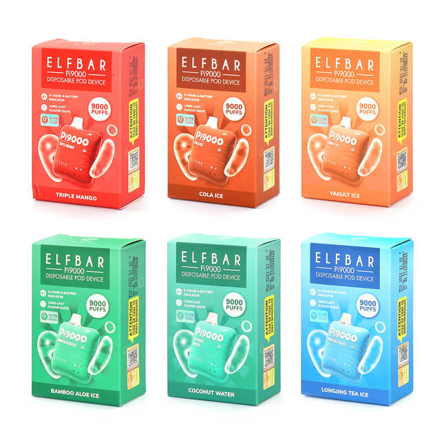 CAIXA ELFBAR PI 9.000 PUFFS - 10 UNIDADES